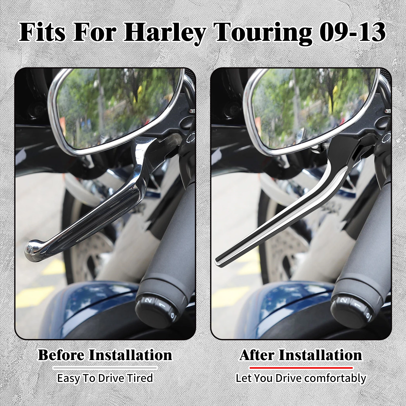 Motorcycle Brake Clutch Lever Hand Control Levers For Harley Touring FLHR FLHT FLHX FLTR Road King Electra Street Glide 09-2013