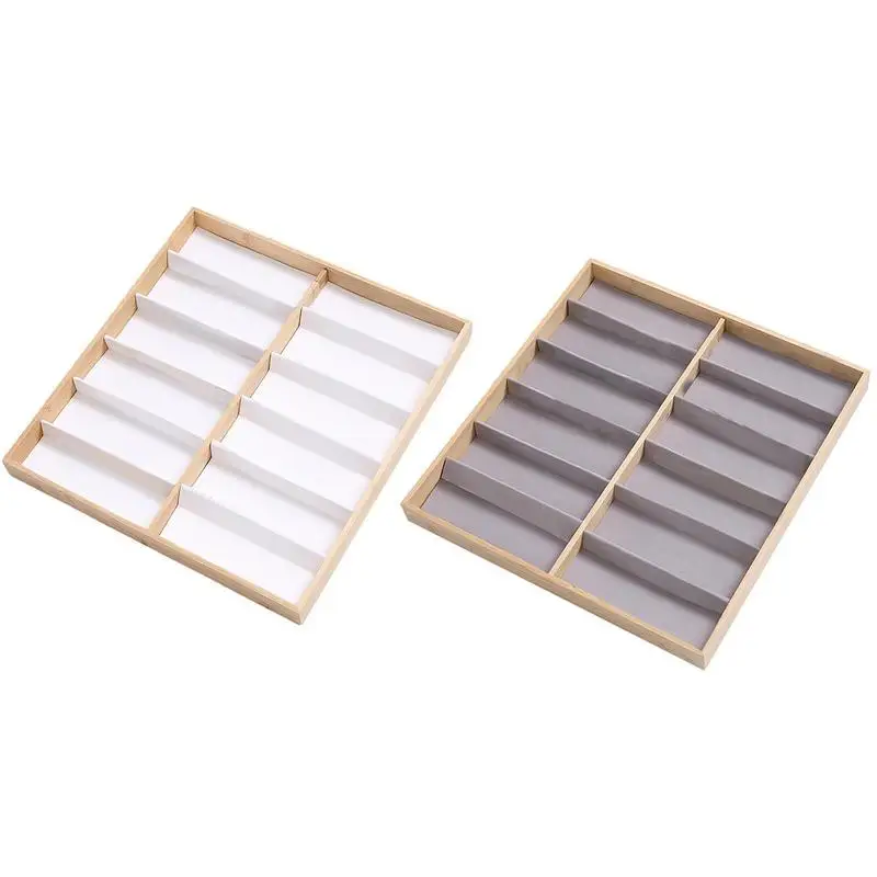 

Wooden Eyeglasses Storage Case 12 Grids Eyewear Display Box Sunglasses Organizer Tray Watch Storage Holder Accessory supplies