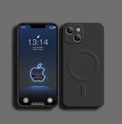 Enhanced Liquid Silicone MagSafe - Compatible Wireless Charging Case - iPhoneAir (Black)