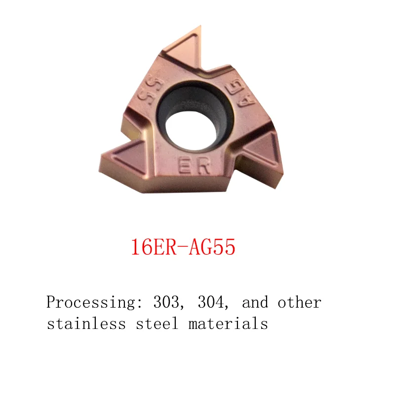 10PCS CNC 외부 스레드 카바이드 인서트 16 IR 16 ER 내부 스레드 선택 터닝 인서트 스테인레스 스틸 용 블레이드