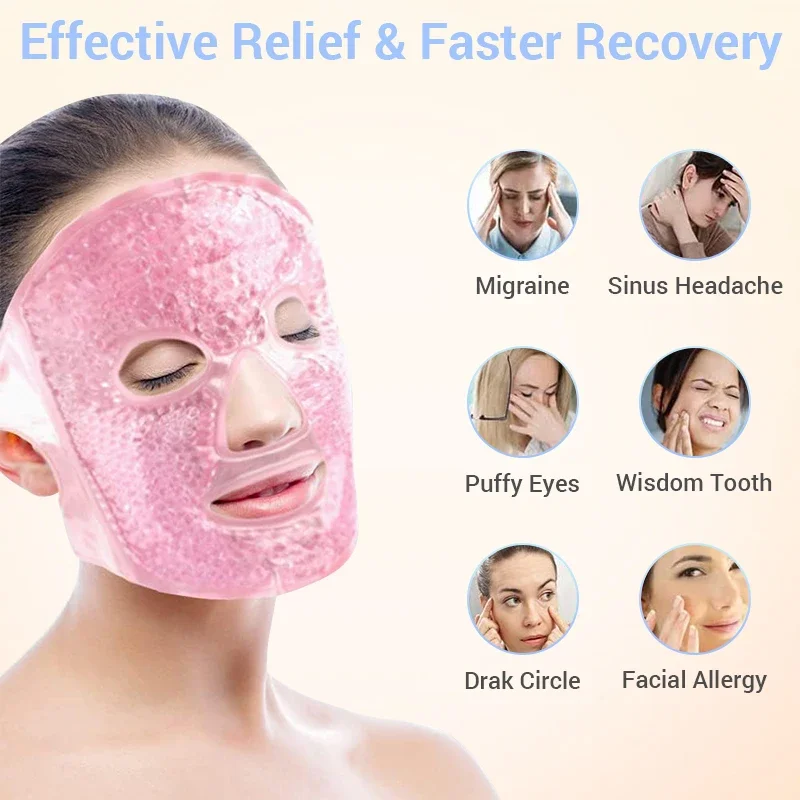 قناع عين جل تبريد الوجه الجليدي يمكن استخدامه بشكل...