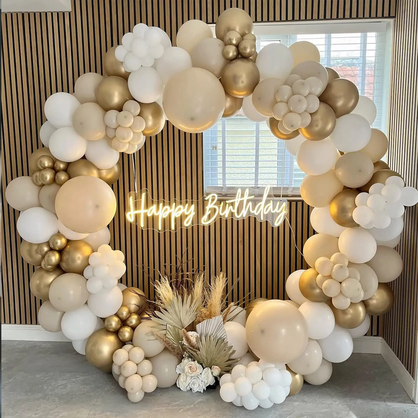 Kit de arco de guirnalda de Globos de Oro y arena blanca, decoración Bohemia para boda, baby shower, aniversario, Día de la madre, 105 piezas