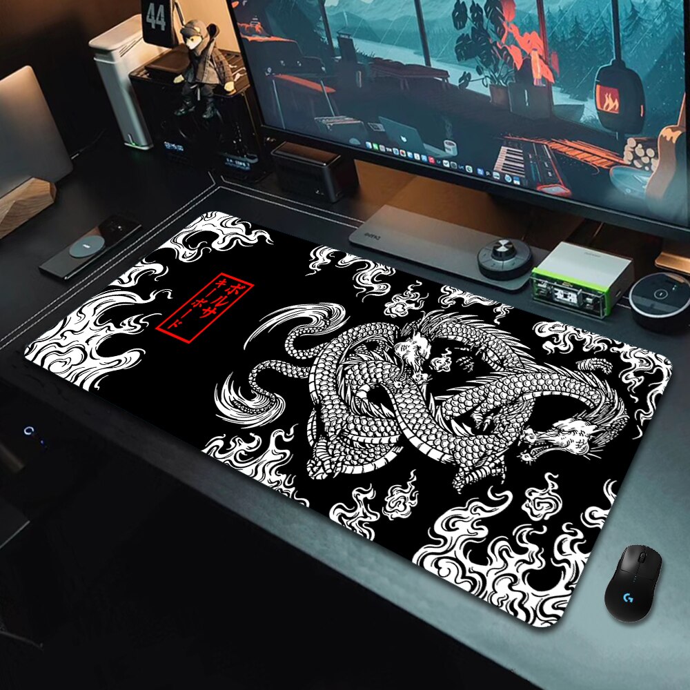  Japanese Dragon Large Gaming Mousepad XXL Keyboard Gamer Mouse Pad on The Table Speed Desk Mat Anime 900x400 700X300 Mouse Mats 