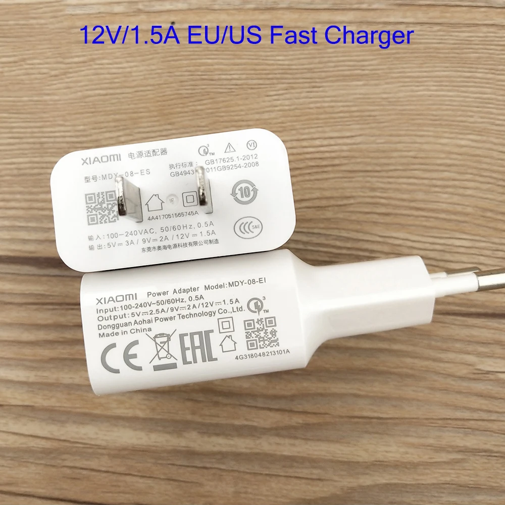 mobile phone chargers For Xiaomi Mi 5 6 8 9 se Redmi Note 7 8 Pro 8T 9T 9C 9A 8A Fast Charger EU/US Quick Charge Adapter For Mi A1 A2 A3 Lite F1 CC9 e 65w charger