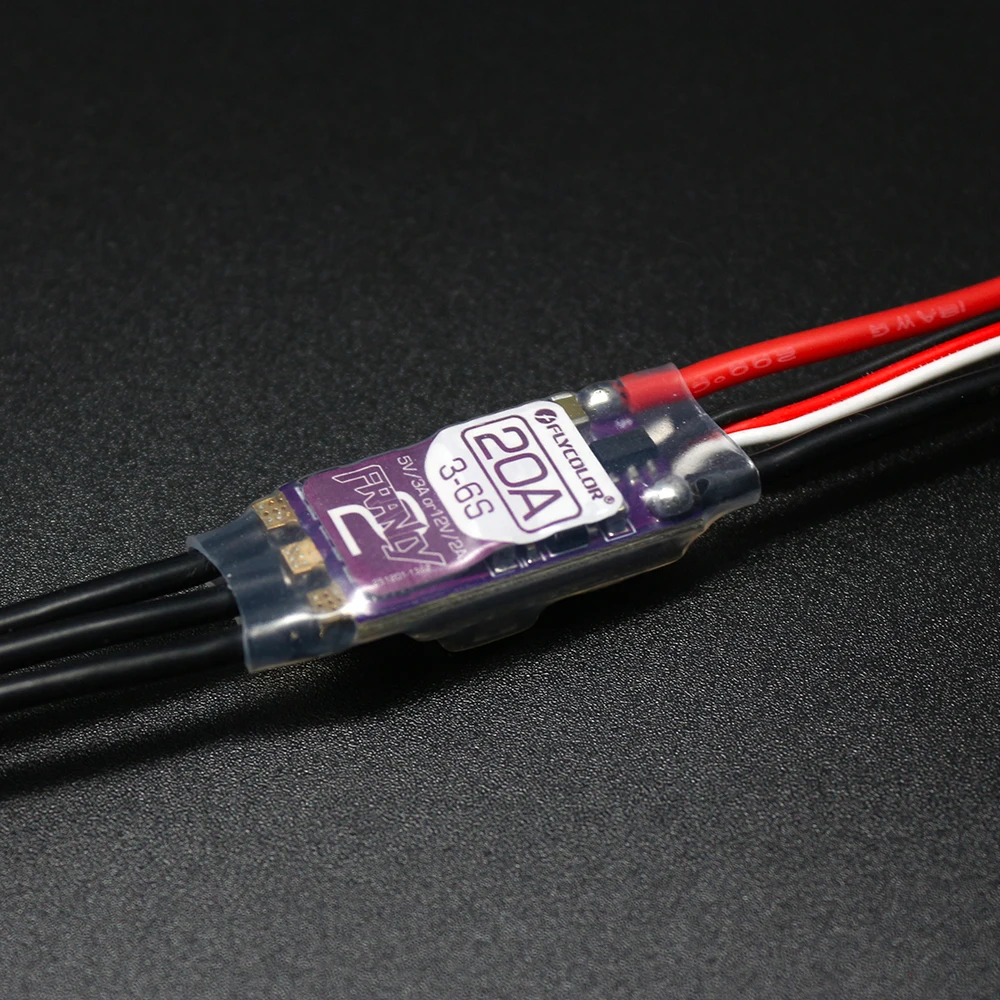 

FLYCOLOR Francy 2 Brushless ESC BLHELI-32 BL32 Dshot High Performance MCU 5V/3A 12V/2A Double BEC for RC FPV Racing Drone