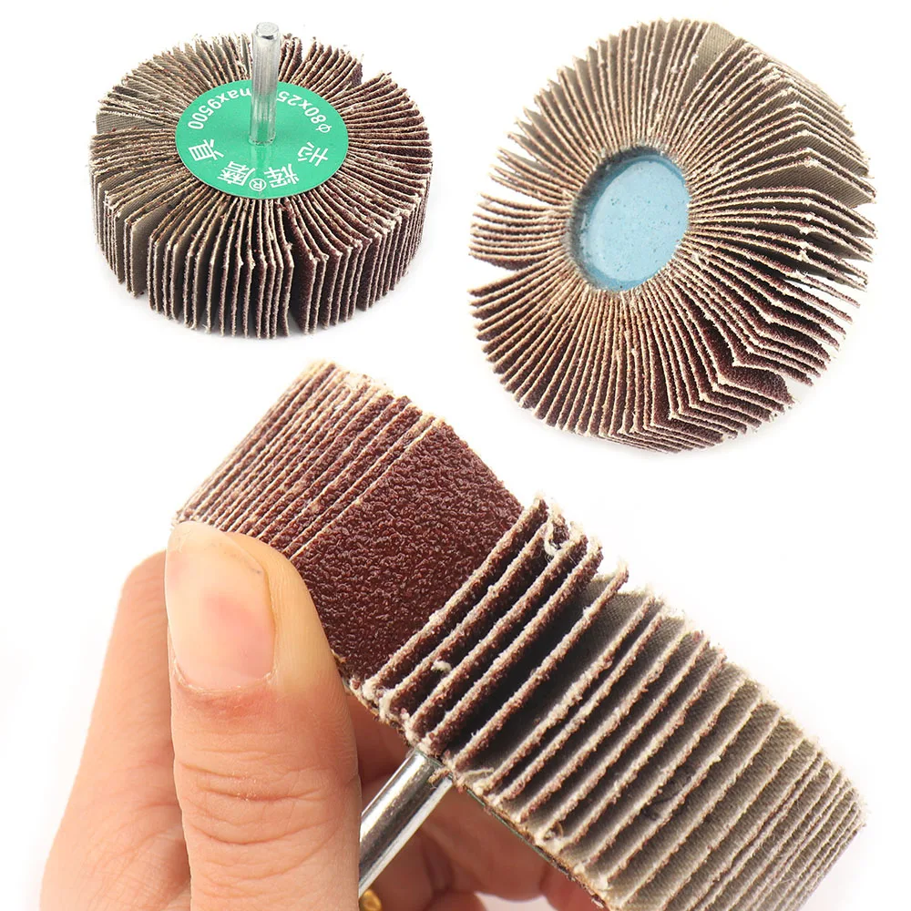 20 Ruote Abrasive Per Levigatrici - Grana 80 - Per Dremel E Utensili Rotanti - Per Lucidare E Sgrassare