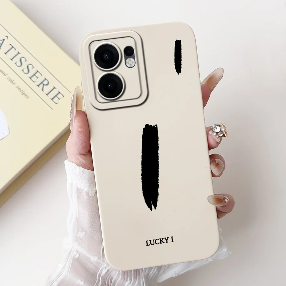 Stylish Cute Letters Shockproof Back Cover with Camera Lens Protection