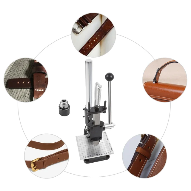Manual Leather Hole Punch Press Machine - Heavy Duty Puncher Tool For DIY Craft, 1.5-13mm Chuck - View #8