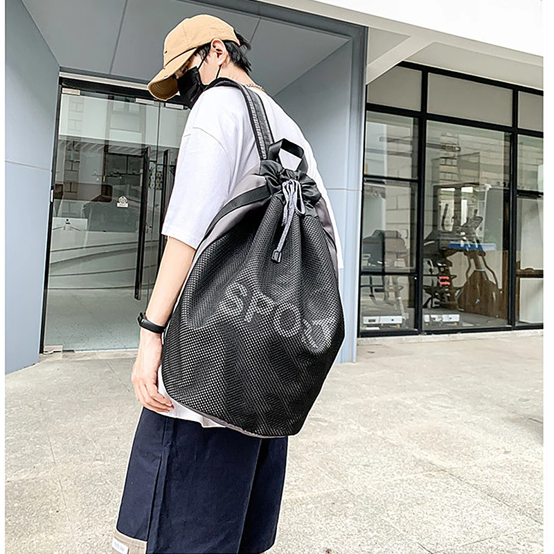 Drawstring Basketball Bag Men Women Sports Gym Backpack Soccer Large Capacity Football Shoulder Bag Outdoor Fitness Schoolbag