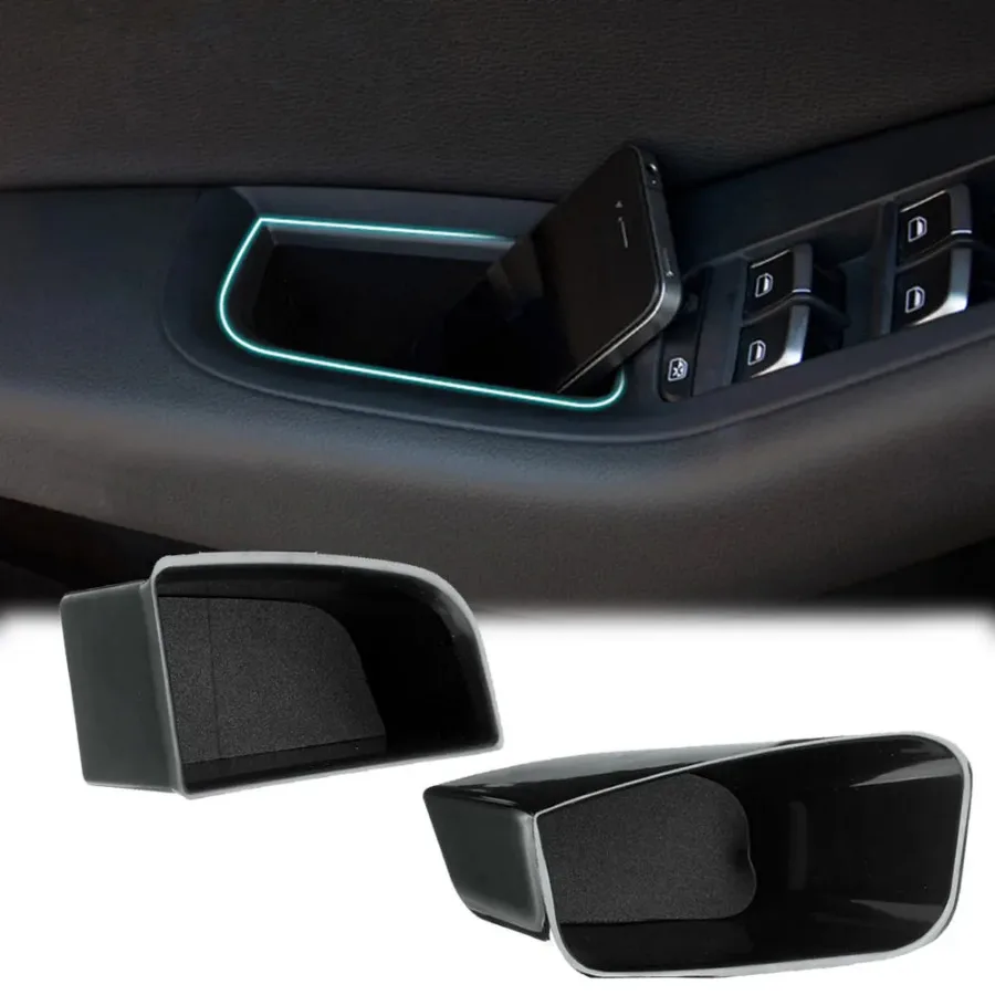 

1Pc Car Interior Storage Accessories Car Door Armrest Storage Box Black Auto Stowing Tidying Accessories for Audi Q5 2009-2016