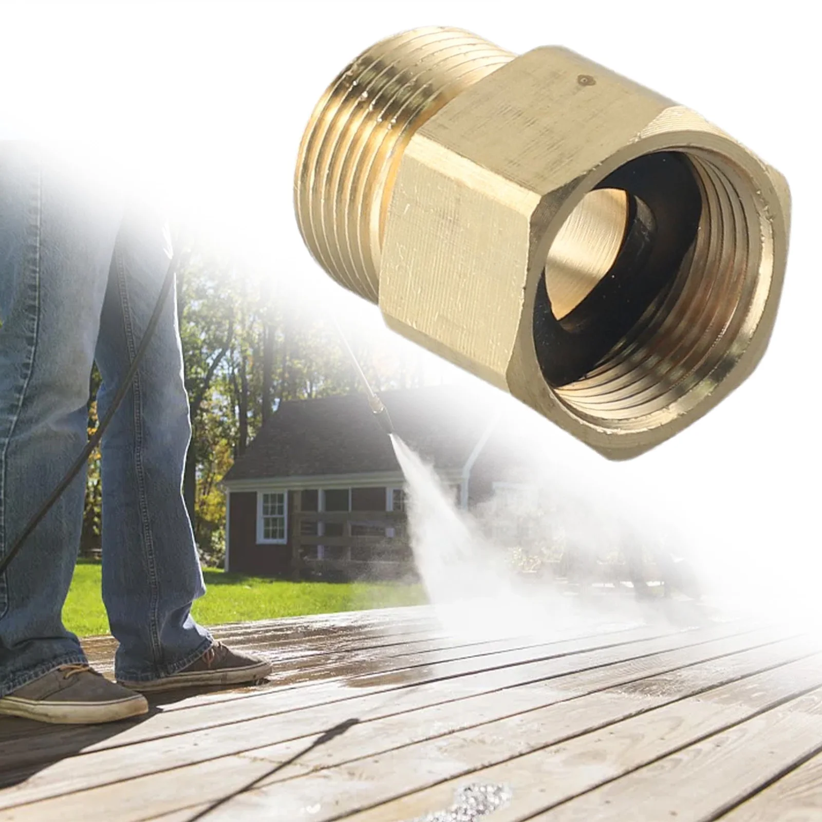 

Внешний диаметр, метрические детали адаптера, универсальные аксессуары 4500 PSI, латунные фитинги M22, 15 мм, наружная резьба