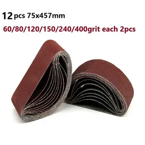 TASP – Bandes Abrasive 75 x 533 mm - 20 pièces, feuilles abrasives pour  ponceuses à bande, grains 60/80/120/240 - AliExpress