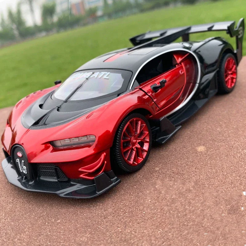 

Модель автомобиля Bugatti Vision Gt, литая и Игрушечная модель автомобиля, масштаб 1:24