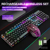 MAMBASNAKE x ZIYOU LANG T3 Wireless Gaming Keyboard and Mouse Combo Rainbow Backlight - Image 2