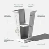Fairmont Tall Plastic Planter - Large Outdoor Planter for Front Porch Crack Resistant All-Weather Use Classic Estate 3