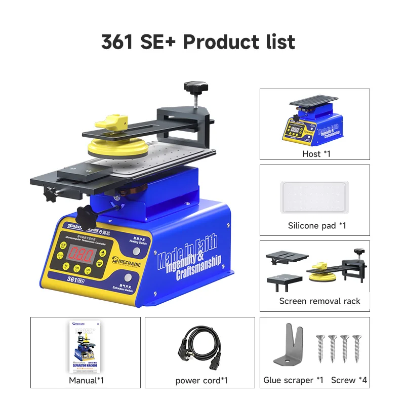 Mechanic 361SE+ Mobile Screen Separator Air Pump Maintenance Heating Table Screen Removal Machine Replacement Equipment