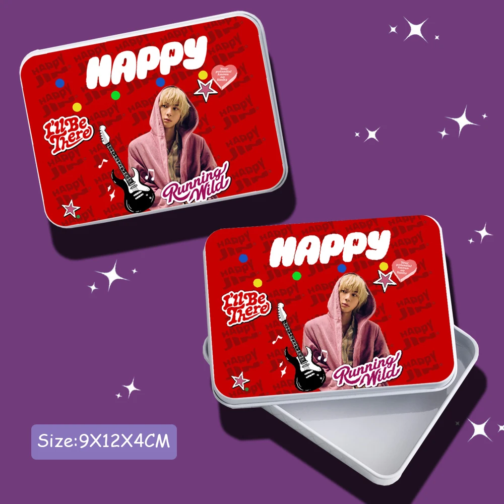 Kpop Photo Cards Photo Cards Card Holder Case Kpop Photocards Storage Box JIMIN MUSE Album LAYOVER V JIN HAPPY Lomo Card Tinplate Tin Case Box Coin Headphones Collect Boxes