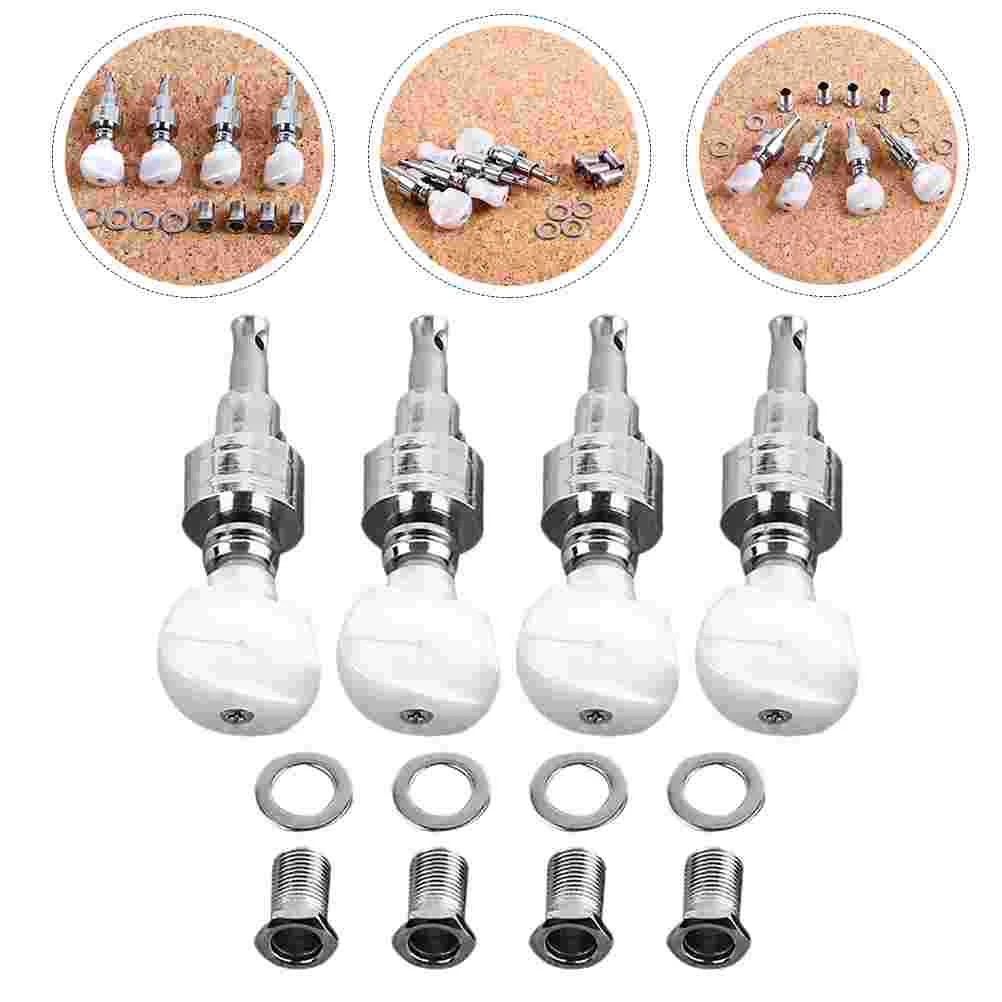 4 Pcs Banjo Machine Head Metal Tuning Pegs String Key Parts Accessories Guitar Instrument Hardware
