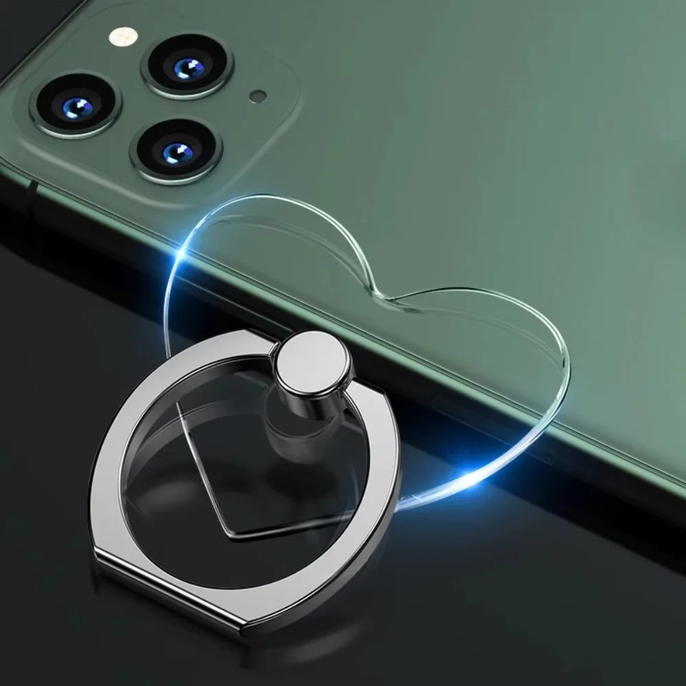 360° Degree Rotation Finger Ring Transparent Cell Phone Ring Holder StandClear Finger Grip Kickstand Compatible iPhones Case 1