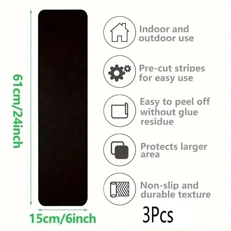 3/6pcs ללא להחליק streads חיצוני streads אחיזה אנטי להחליק נגד החלקה כבד הדבקת פסים שלב פסים פסים