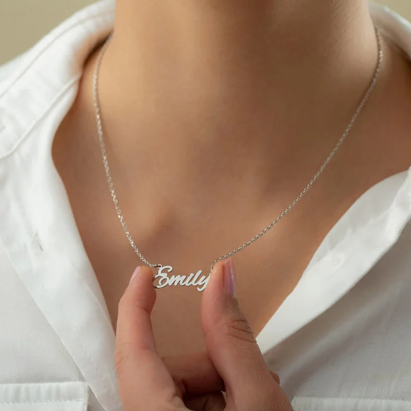 Customized 925 Sterling Silver Name 