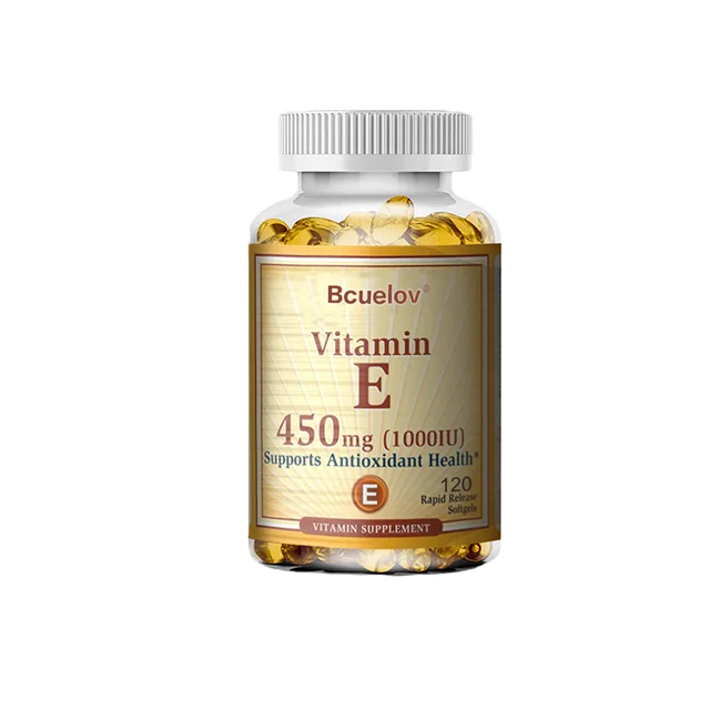 8722-8c3a63.jpg Bcuelov Vitamin E 450MG (1000 IU) - Natural Antioxidant, Promotes Skin, Immune and Heart Health, Helps Blood Circulation
