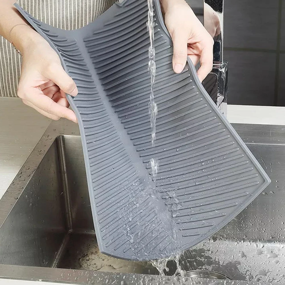 Big Silicone Dish Drying Mat Heat Resistant Draining Tableware Dishwaser  Durable Cushion Pad Dinnerware Table Mat Placemat Tool - Mats & Pads -  AliExpress