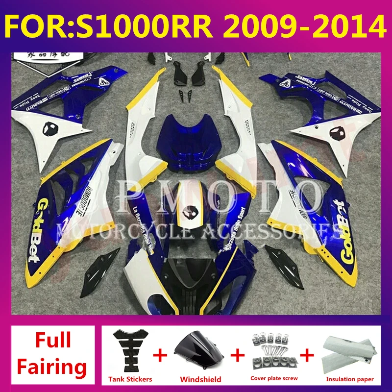 

NEW ABS Motorcycle fairings fit For S1000RR 09 10 11 12 13 14 S1000RR 2011 2012 2013 2014 full fairing body zxmt set white blue