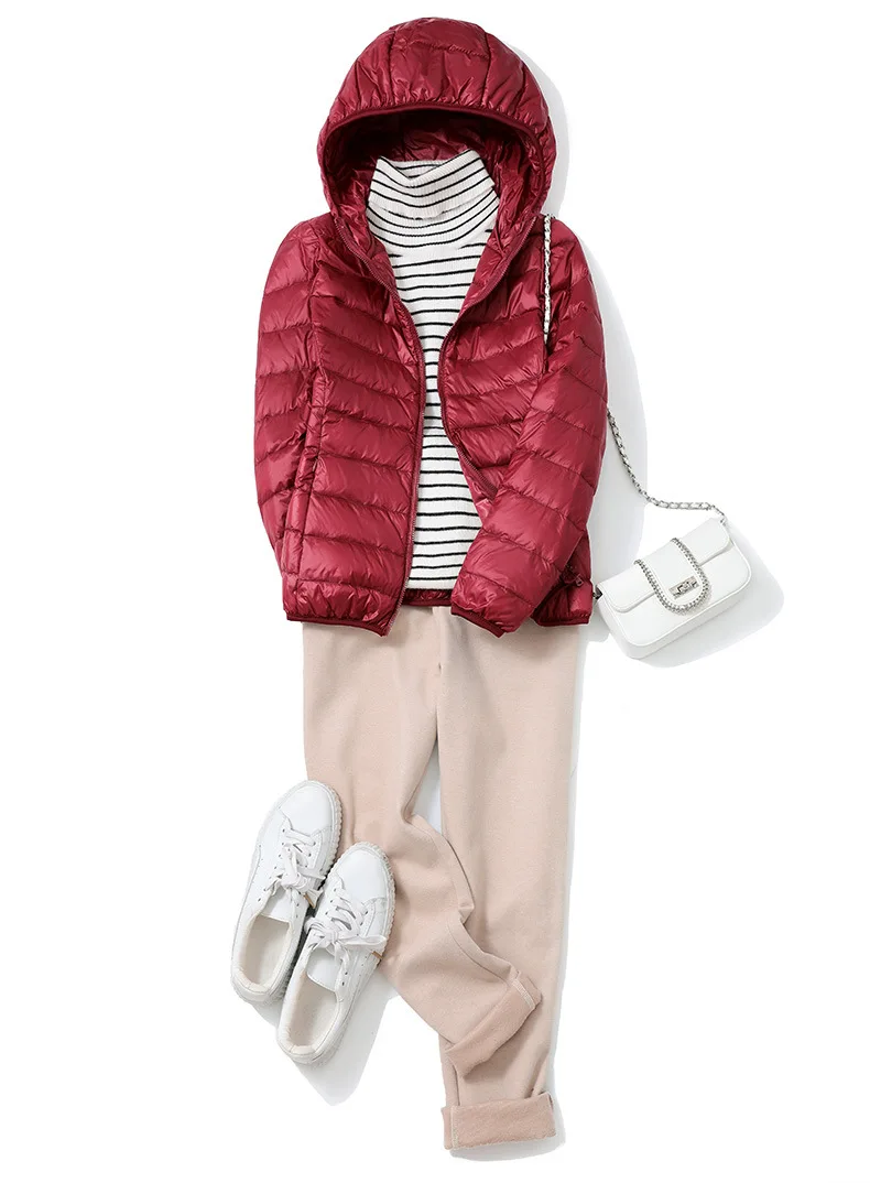 15 Colors Women Ultra Lightweight Puffer Jacket 2023 New Korean Fashion Hooded Short Female Wind-Resistant Breathable Down Coat