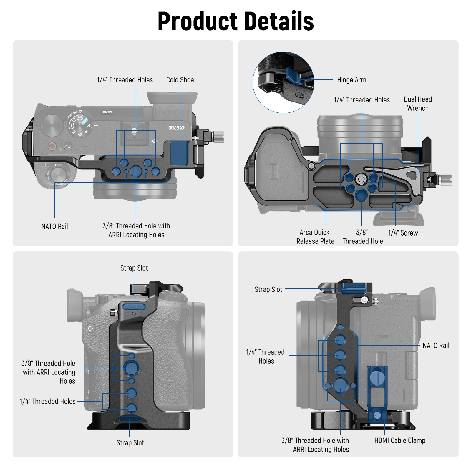 Diagram Sony Ax 6400 Sony Alpha SmallRig Half Cage For 6700/6600