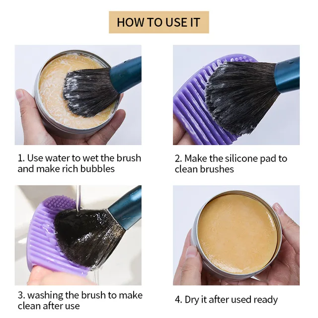 Jabón Como Se Limpian Los Pinceles De Maquillaje Jabón Limpiador - Main Image