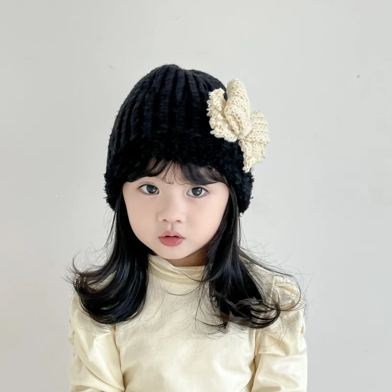 Winter Warm Children Fisherman Hat Kids Knitted Hat Girl Panama Cap Baby Basin Cap