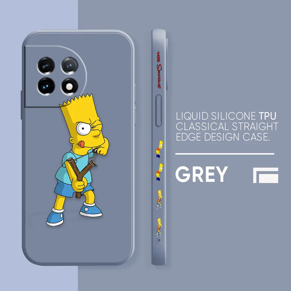 thumbnail image 1 of Case For Oneplus 5 6 9 9R 8 8T 7 7T A3 2 2V NORD 3 2 Lite Pro Simple Liquid Silicone Case Funny The S-Simpsons, 1 of 5