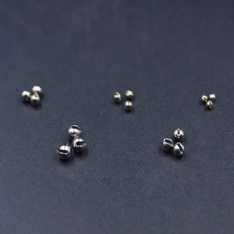 CONTEMPLATOR 20pcs 2.0mm-4.0mm Fly Tying Slotted Tungsten Beads Jig Style Flies Extra Sink Beadhead On Nymph Streamer Patterns