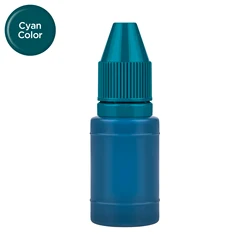 Vibrant 35 - Color Inkpad Refill for Rubber Stamps - 10ml Bottle (Cyan Green)
