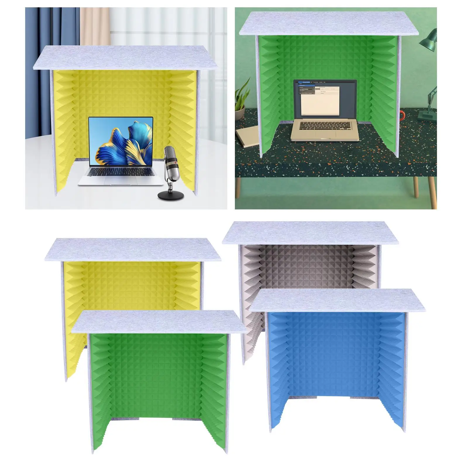 Portable Soundproof Booth Cover,Foam Panels,Studio Sound Recording,Sturdy Self Made Sound Box Vocal Absorbing