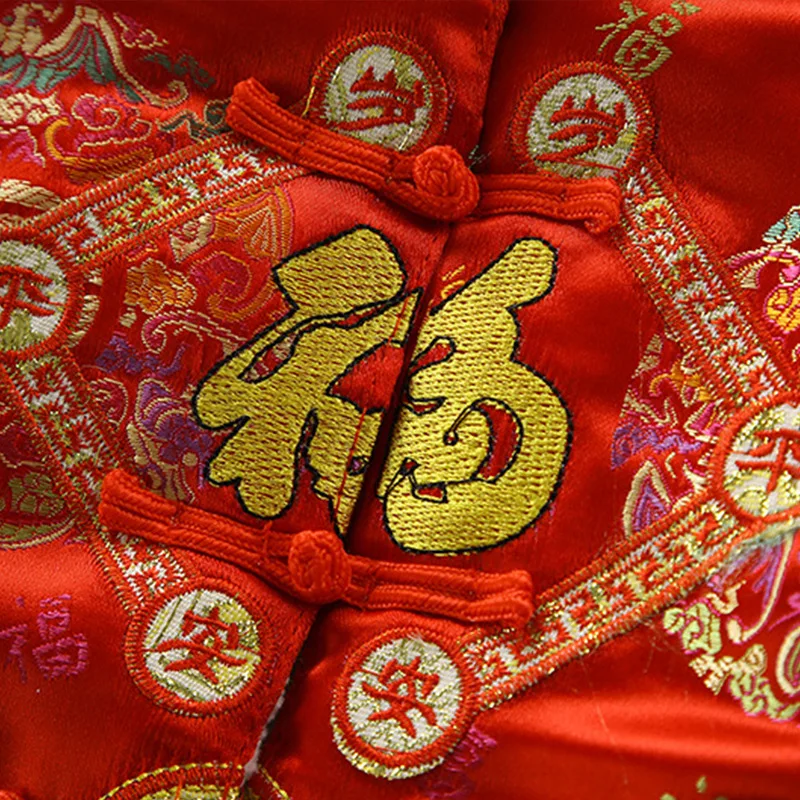 Children's Traditional Chinese Hanfu Tang Suit Newborn Autumn Winter Thicked Festive Costume Kids Birthday Gift 3 Piece Suits