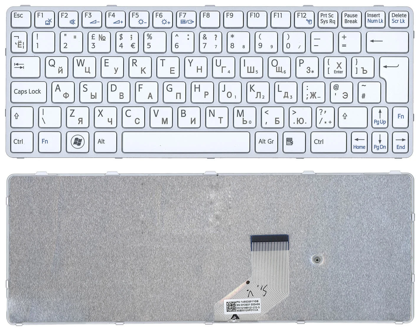 Keyboard for Sony Vaio sve11 white with frame | Компьютеры и офис