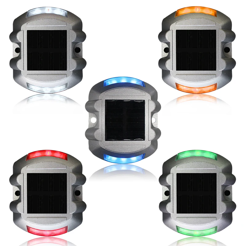 Solar Ground Lights Blue LED Waterproof Horseshoe Design Solar Energy Road Stud Light