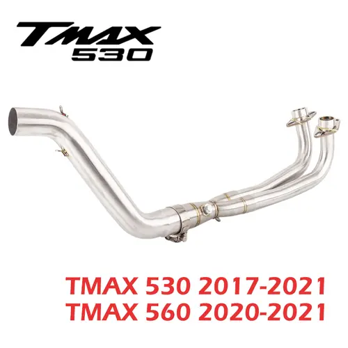 REALZION TMAX 500 530 560 Motorcycle Exhaust Pipe Middle Link Pipe Slip-on Muffler Escape For YAMAHA TMAX530 2008-2016 2017-2021 - Image 2