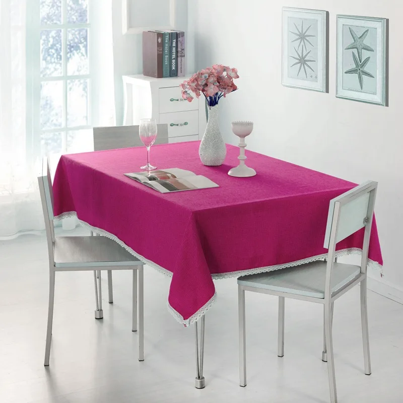

Christmas Tassel Tablecloth Japanese Imitation Cotton Linen Dining Table Tablecloths Home Party Table Cover