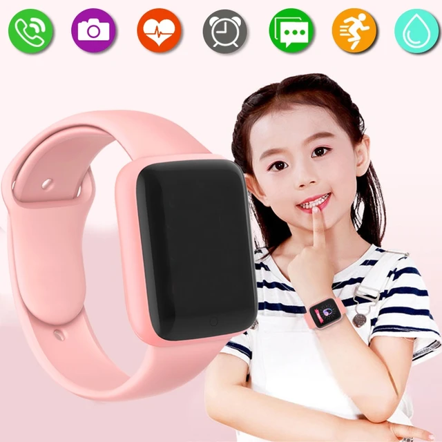 Reloj inteligente de silicona para niños y niñas, pulsera impermeable con  Monitor de ritmo cardíaco y seguimiento de actividad física - AliExpress