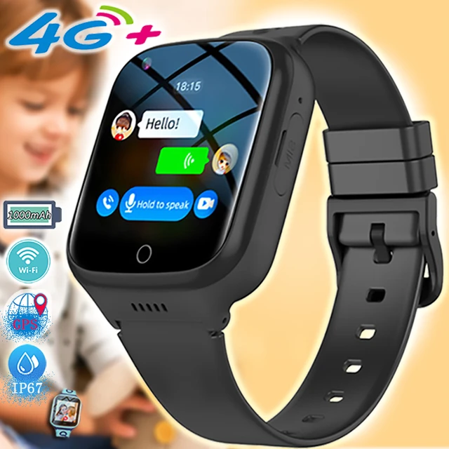 Relojes inteligentes con 1000mah para niños y niñas 4G relojes de teléfonos inteligentes GPS rastreador 4G monitores de videochat, relojes inteligentes para niños - AliExpress