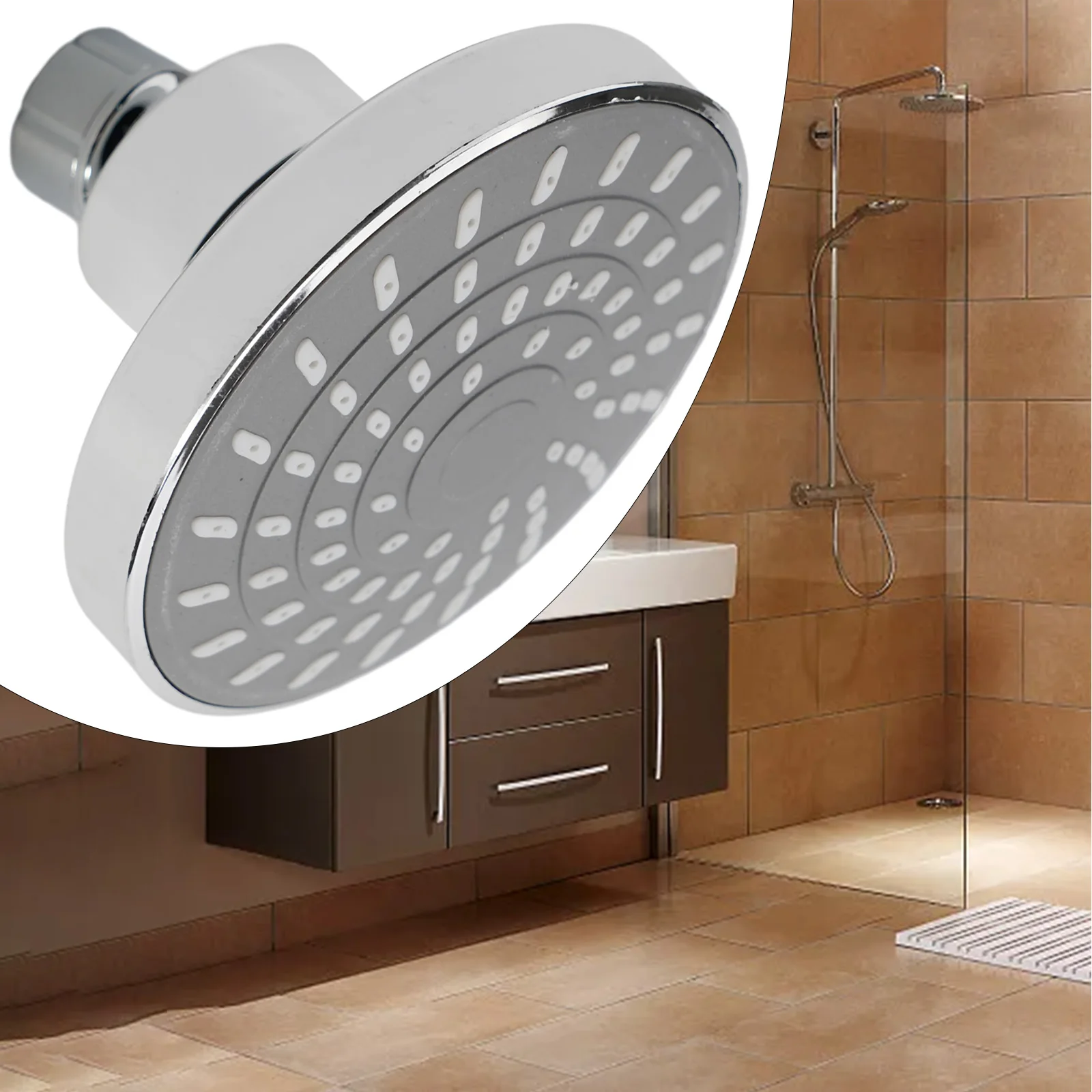 Shower Head Shower Head Sprayer 4Inch Bathroom Faucets Head Top Spray Adjustable Rainfall Wall-Mounted Shower Top Nozzle Housheold Fixture