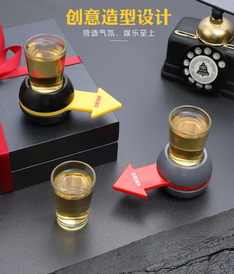 Description Picture 5 of itemAlcoholic Penalty Turntable Toys Russian Roulette Friend Drinking Booster Game Props Bar 2023 Entertainment Atmosphere Supplies