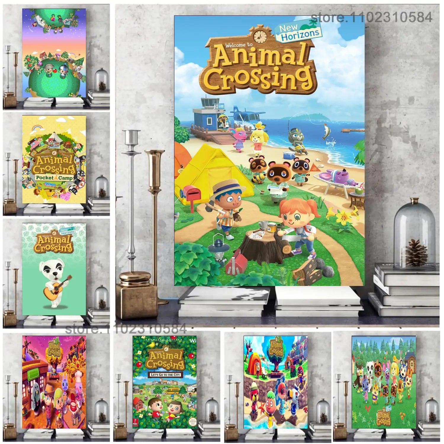 

Animal Crossing Wall Art Canvas Posters Decoration Art Poster Personalized Gift Modern Family bedroom Painting