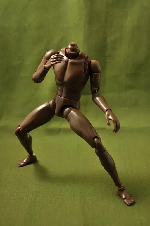 1/6 Scale Men Black Wide Shoulder Figure Body B004 Fit for 12" Action Figure 