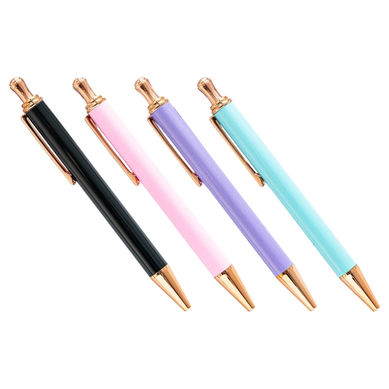 

Metal Ballpoint Pen Retractable Ballpoint Pen 1.0MM Refillable Business Signature Pen Office Supplies for Women Men Dropship