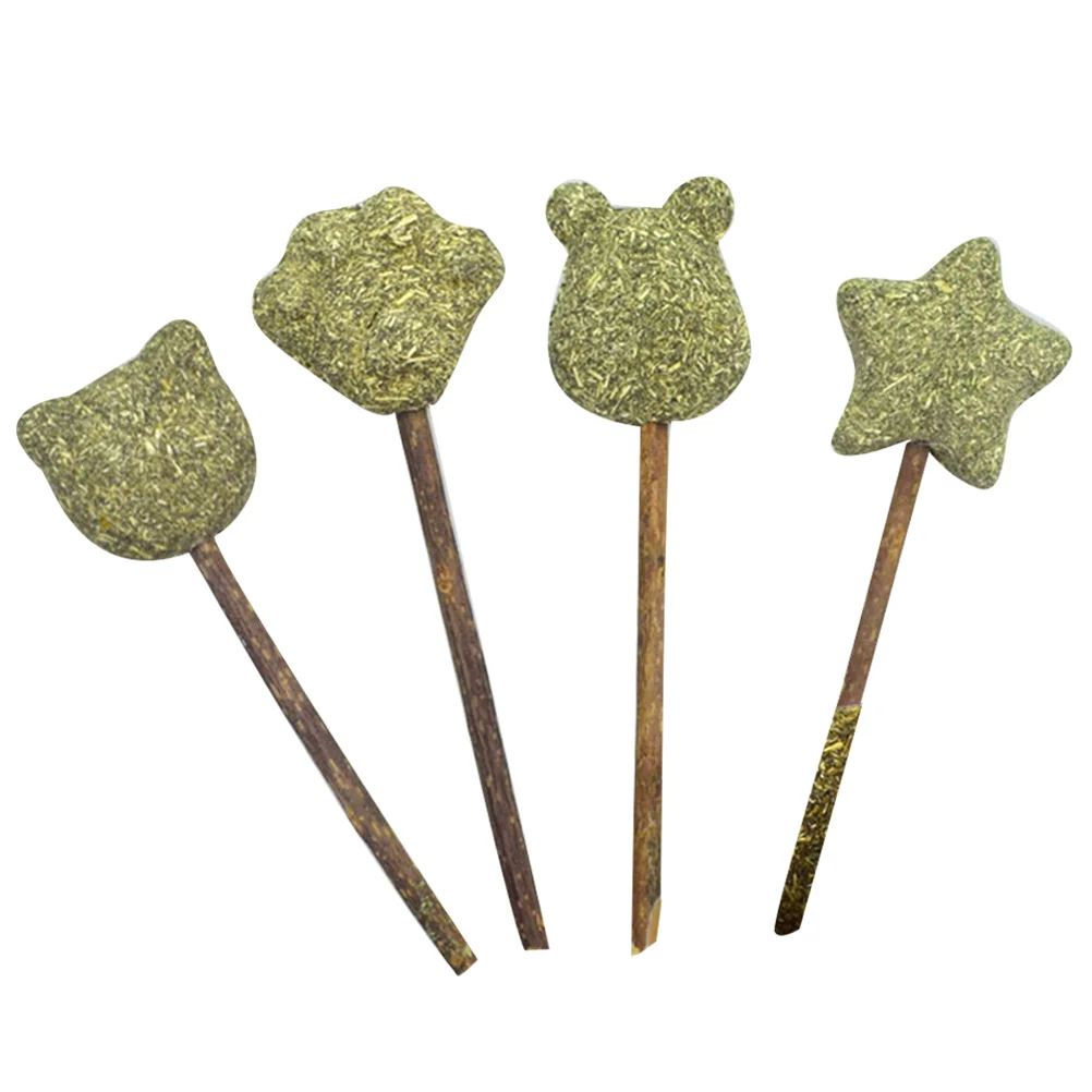 

4PCS Natural Cat Catnip Stick Practical Cat Lick Lollipop Promoting Digestion Pet Cat Snack Eco-friendly Healthy Pet Polygonum