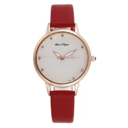 2024 New Elegant Simple Design Dial Design Ladies Watches Women Fashion Luxury Dress Watch Casual Woman Quartz Leather Clock